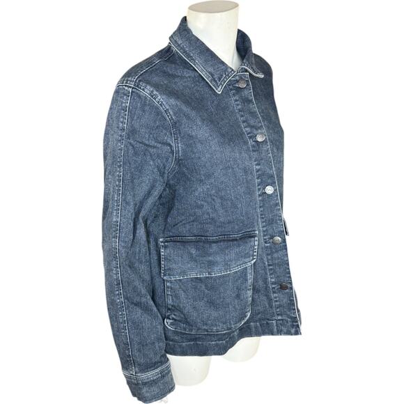 Me by Jennie Garth The Dylan Denim Jacket Washed Grey Blue Wash 1X NWT - Picture 11 of 14